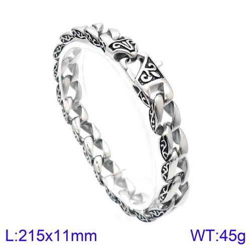 Персонализированный новый модный мужской браслет из титановой стали, корейский креативный ретро-кружевной браслет из нержавеющей стали, ювелирные изделия