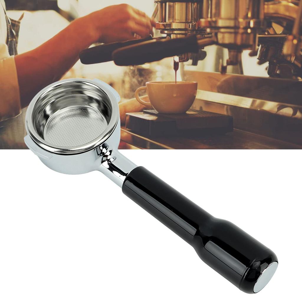 Xuuyuu 58 мм Бездонный портафильтр для кофе со съемной корзиной-фильтром для Expobar, Rocket, Faema и Rancilio (черный)