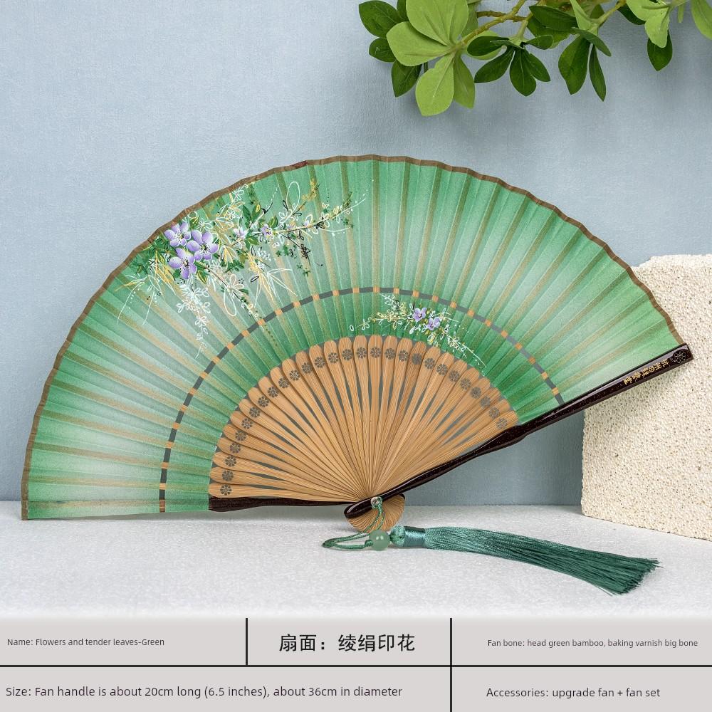 Starry Sky Folding Fan, Chinese Style Women's Portable Fan, Summer Portable Folding Fan, Ancient Style Gold Stamping, Ancient Hanfu Bamboo