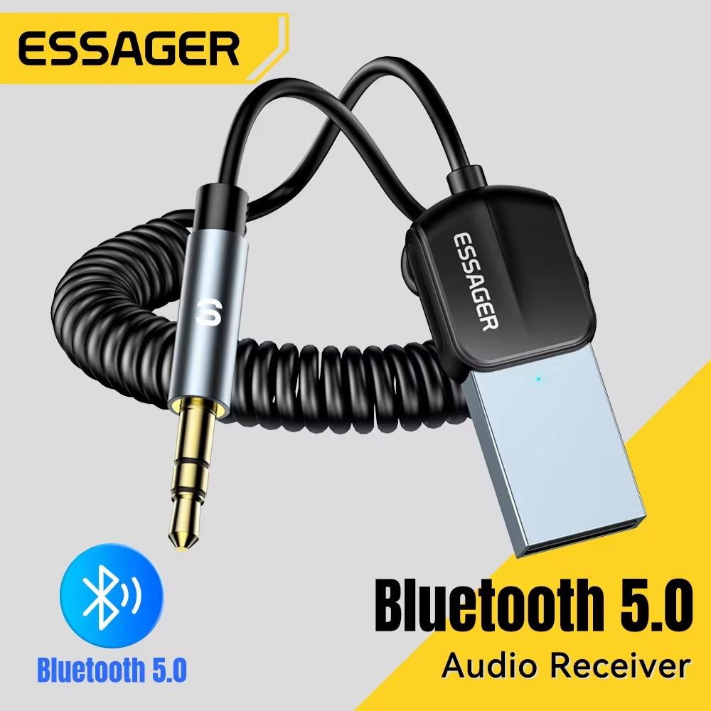 Essager USB Bluetooth Aux адаптер Dongle USB на 3,5 мм разъем аудио беспроводной комплект громкой связи для автомобильного стереоприемника USB передатчик