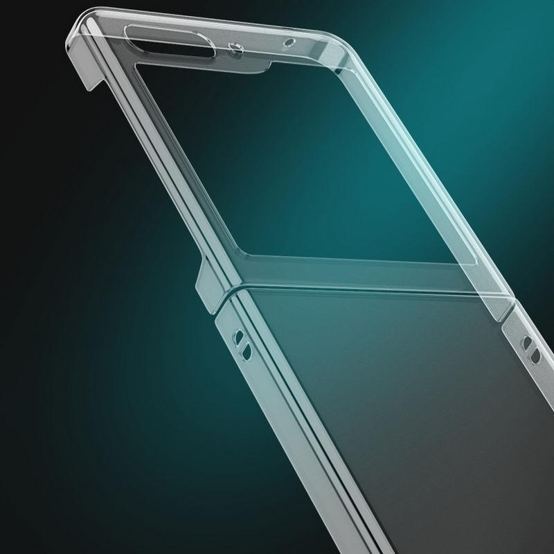 Для Samsung Galaxy Z Flip7 Flip6 Flip5 ZFlip4 3 Zfold5 Moto RAZR 40 50 Ultra Xiaomi Pc прозрачный противоударный чехол-книжка складной чехол