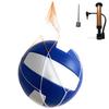 ASPALAND Volleyball, Size 5, Practice Ball, Suitable for Beginners, Recreational Activities, Club Activities, Air Pump, and Net Included, Blue & White