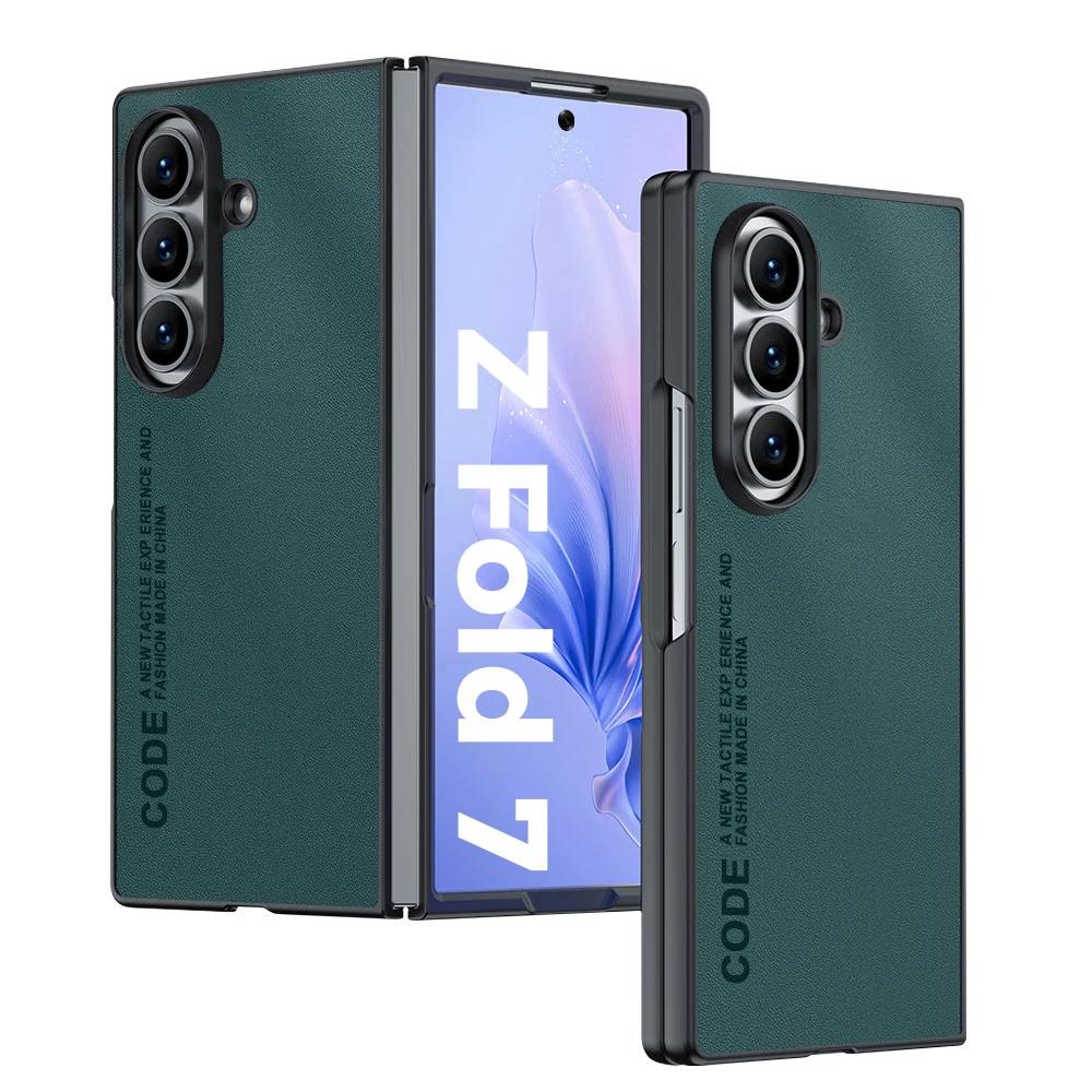 Чехол для бизнеса 600D из кевлара, углеродного волокна и кожи для Samsung Z Fold 7 6 5 4 3, однотонный, ударопрочный, защитный чехол