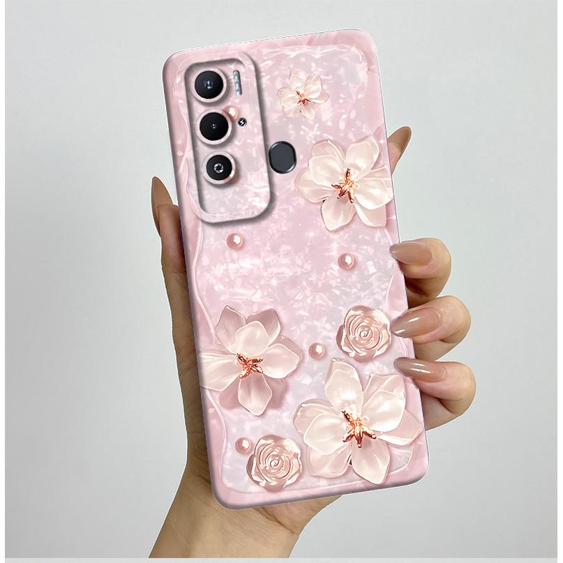 For Tecno Pova Neo Case LE6 LE6h Kawaii Cat Butterfly Flowers Fundas Silicone Soft Cover Case For Tecno Pova Neo PovaNeo Bumper