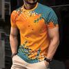 Летняя футболка с круглым вырезом, абстрактным принтом-брызгами 3D, модная, повседневная, с коротким рукавом, мужская