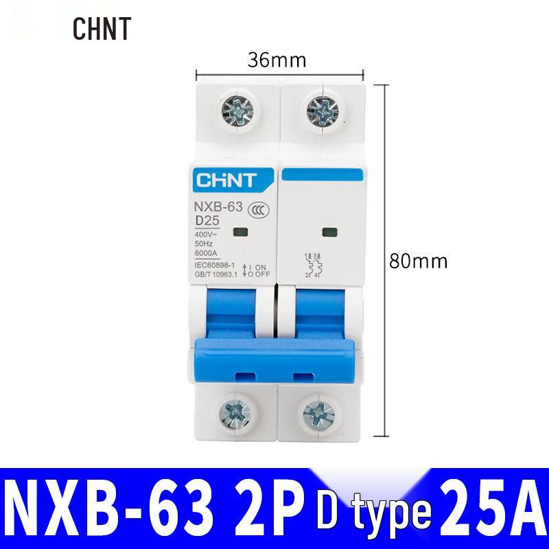 Автоматический выключатель Chint NXB: 1P, 2P, 3P, 4P Бытовой тип D Трехфазный разъединитель 380 В.