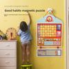 Childrens Growth Selfdiscipline Chart Wooden Behavior Tracker With Reward Stickers For Toddler Development