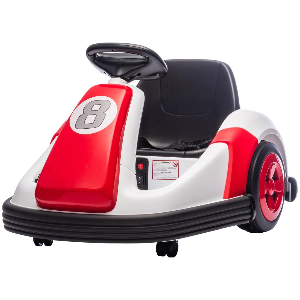 Children's bumper car 6V, 360° rotation, children's electric bumper car with dual motor, music and horn
