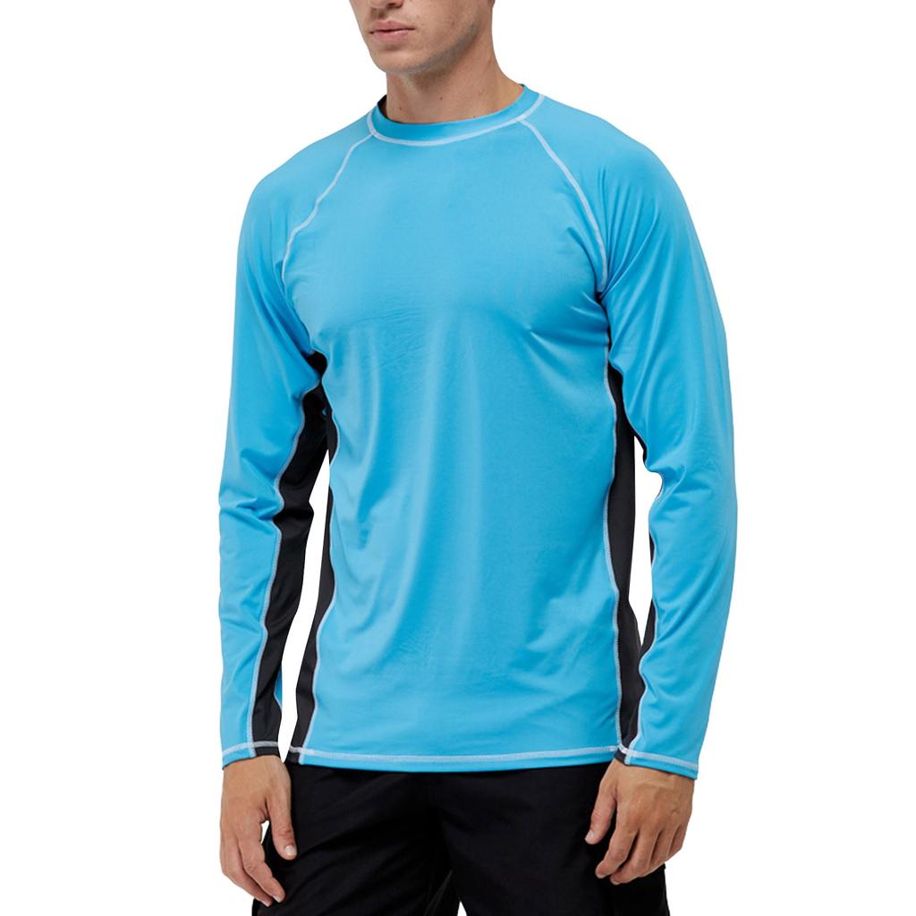 Men's Long-Sleeved Loose Sun Clothing Upf 50+ Beach Sun Quick-Drying Clothing Men's Surfing Clothing Men's Swimwear