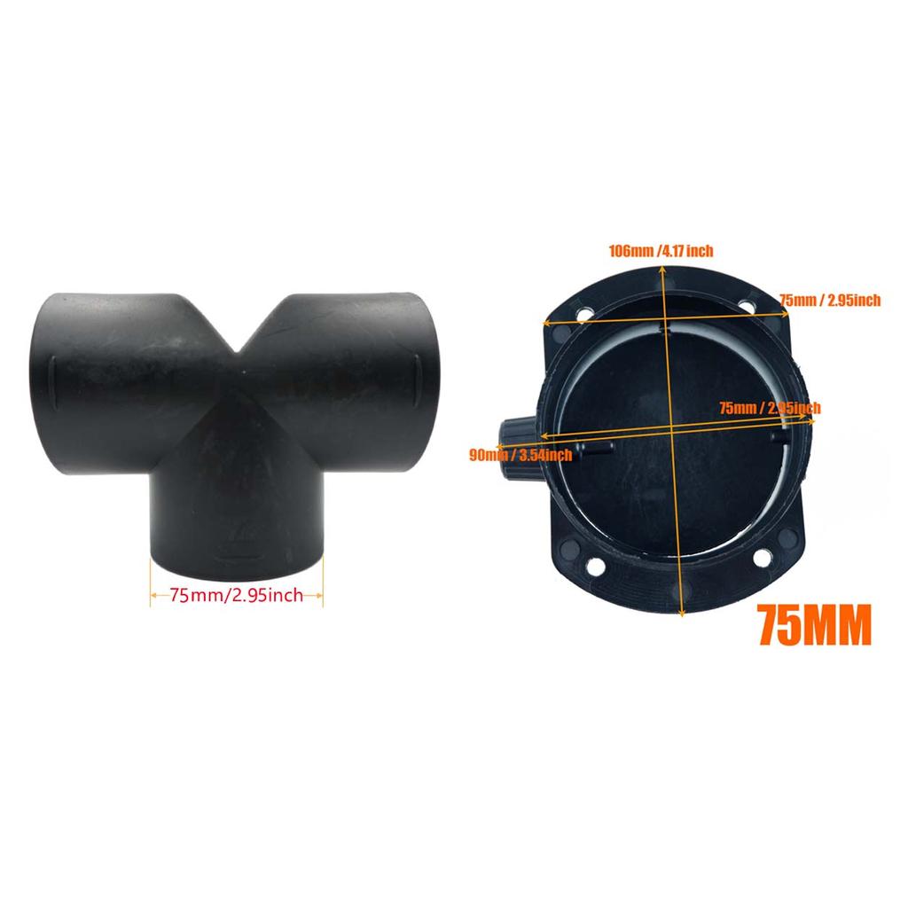 60 мм 75 мм клапан заслонка регулируемый воздуховод дизельный нагреватель вентиляционный воздуховод разветвитель выхлопной трубы выход соединитель соединитель для автомобиля