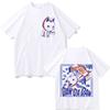 Fashion Japan Anime Dandadan Turbo Granny Cat Graphic T Shirt Cartoon Oversized T-shirt Men Women Vintage Casual Cotton T-shirts