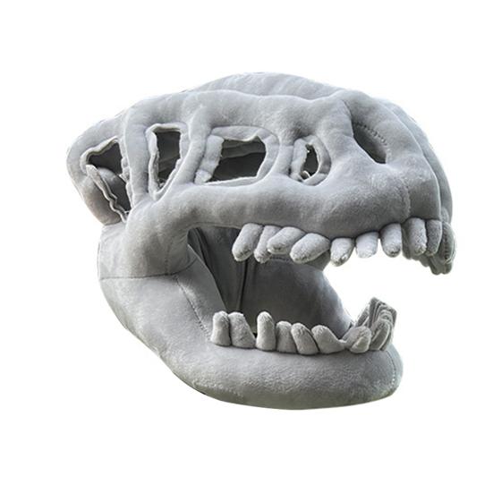 Костюм скелета динозавра Реалистичный головной убор в виде черепа динозавра 3D плюшевый позвоночник Косплей реквизит Аксессуар для переодевания на Хэллоуин