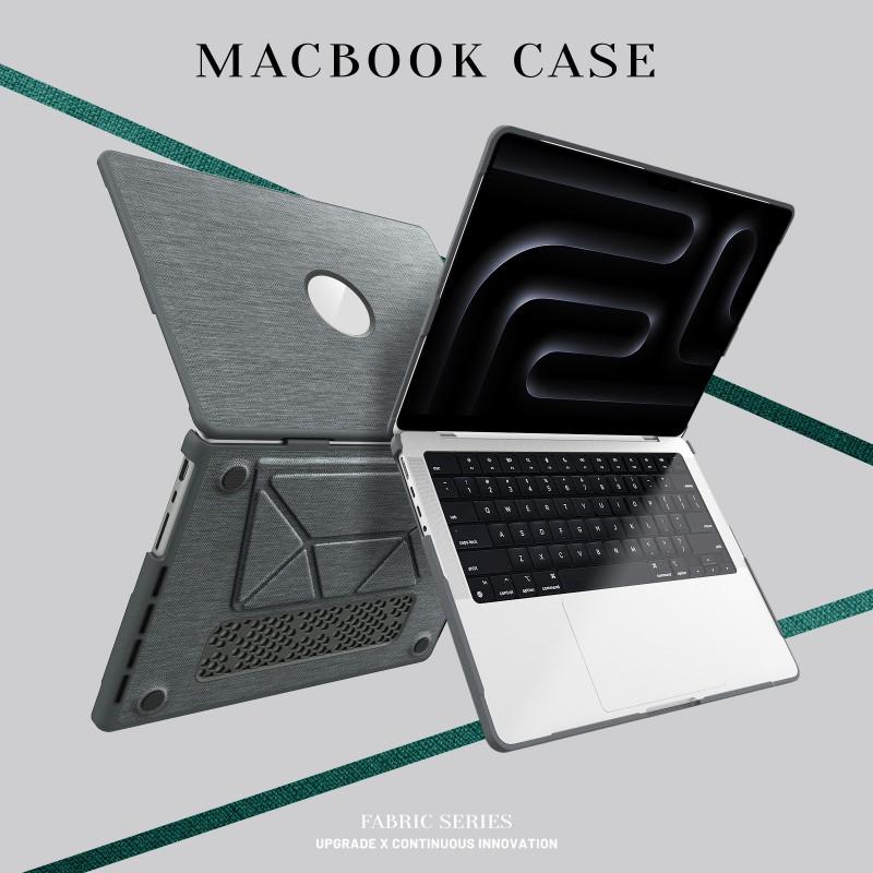 Laptop Protective Case MacBook Pro 14 Air 13.6 Fabric Hollow Heat Dissipation Shockproof Stand Function