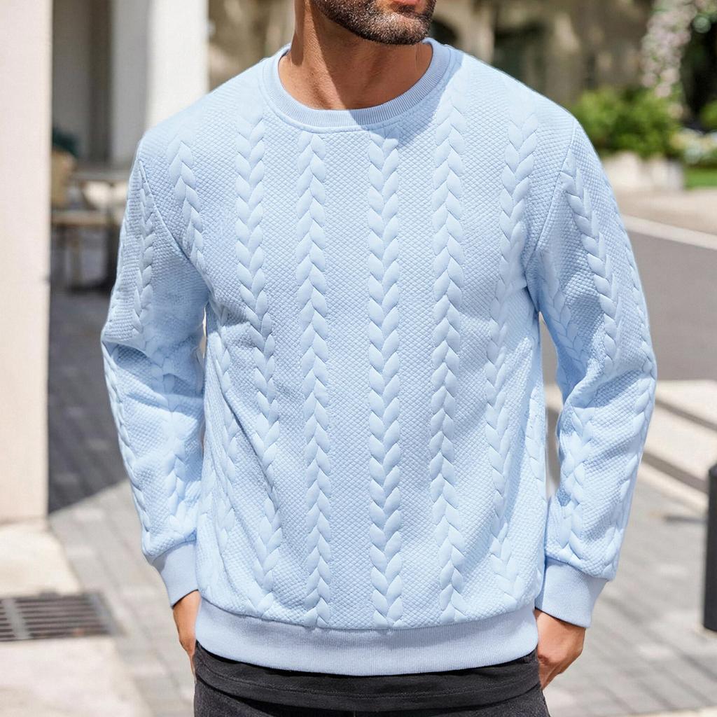 Мужская модная толстовка с круглым вырезом и длинными рукавами для отдыха