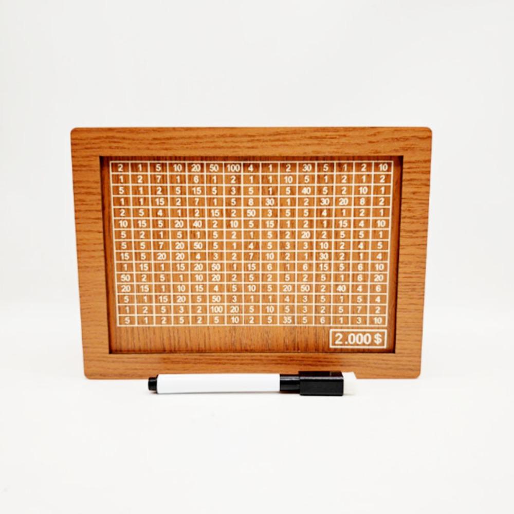 Wooden Piggy Bank Reusable Coin Tray Storage Case Home Use Money Saving Box Children