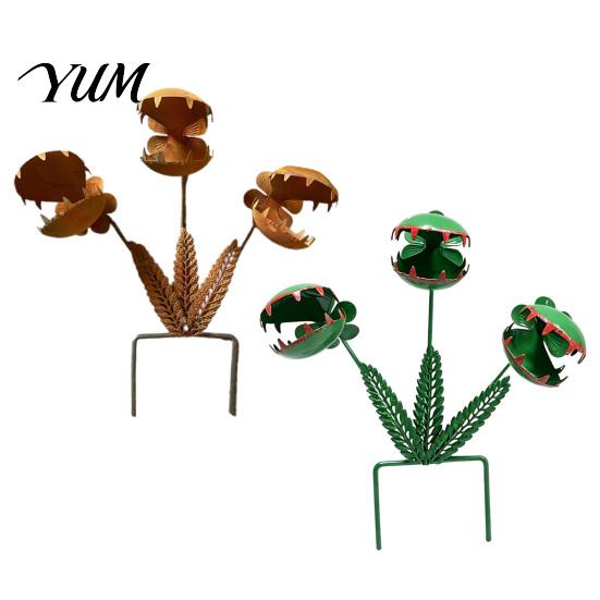 Unique Lawn Decor for Landscaping Venus Flytrap Garden Stake, Metal Carnivorous Plant Yard Art Ornament, Funny Rustproof Outdoor Stake Patio