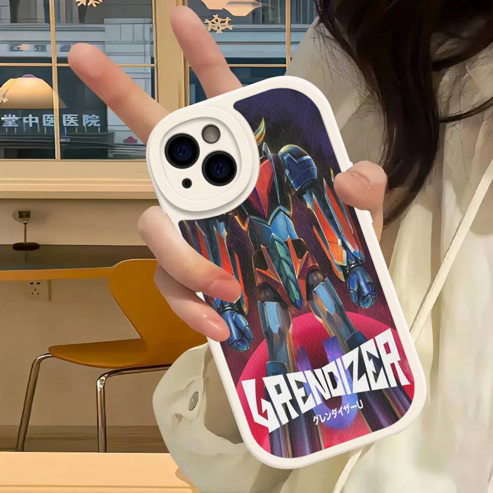 UFO R-Robot G-Goldorak Phone Case For IPhone 16 15 14 13 12 11 Pro Max Plus 16E Soft Leather Cover
