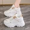 Autumn New Women's Clunky Chunky Sneakers Korean Sole Height Increasing Versatile Casual Breathable Thick Shoes for Women