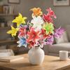 DIY Flower Fake Flowers 3 Heads Simulation Flowers Fashion Wedding Bouquet  Home Decoration