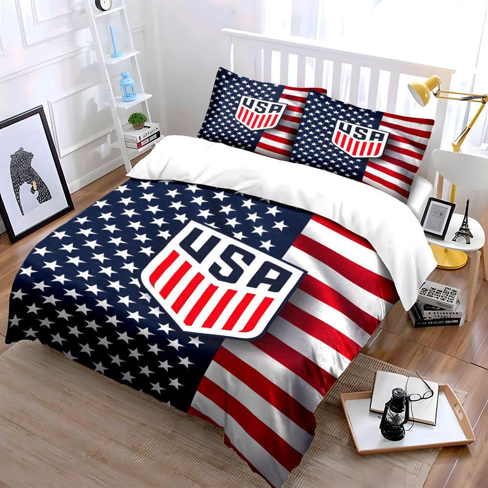 Stars, stripes, USA emblem. Bedding sets Duvet cover sets Duvet covers Pillowcases(1*Duvet Cover 2*Pillowcases without duvet insert)