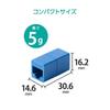 ELECOM RJ45 Extension Connector, Cat6A LAN Cable Extension Adapter, UTP Specification, Blue LD-RJ45U6ABU