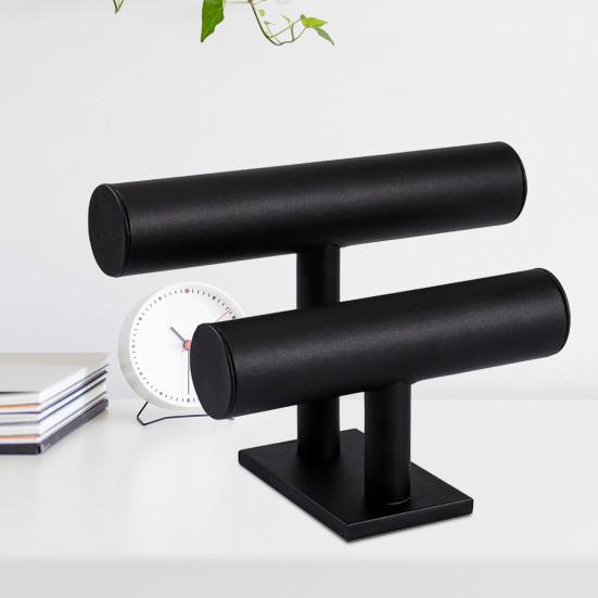 Двухъярусная подставка для браслета, браслета, часов, ювелирных изделий, настольная горизонтальная подставка для часов для туалетного столика в спальне