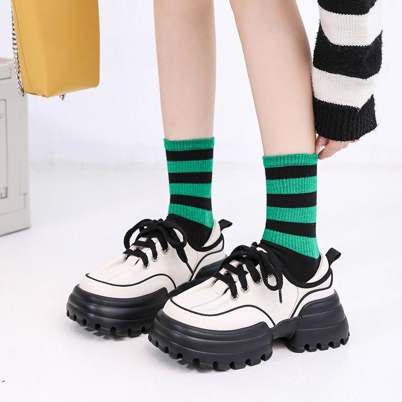 Casual Retro Pancake Dad Shoes for Women, Thick-soled, Height-increasing and Comfortable Sports Shoes