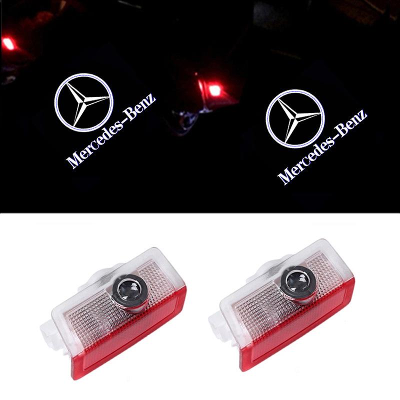 ZPU1 2Pcs Led Car Door Welcome Light Logo Projector For Mercedes Benz A-Class Hatch W168 W169 W176 W177 W177 A210 A180 Car Keychain