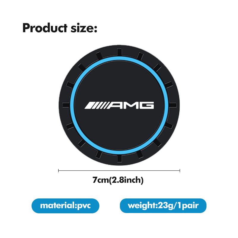 AZP2 2pcs Silicone Car Water Cup Holder Coaster Anti Slip Pad Mat For Mercedes Benz AMG W204 W205 W203 W211 W201 W210 W108 W124 W126