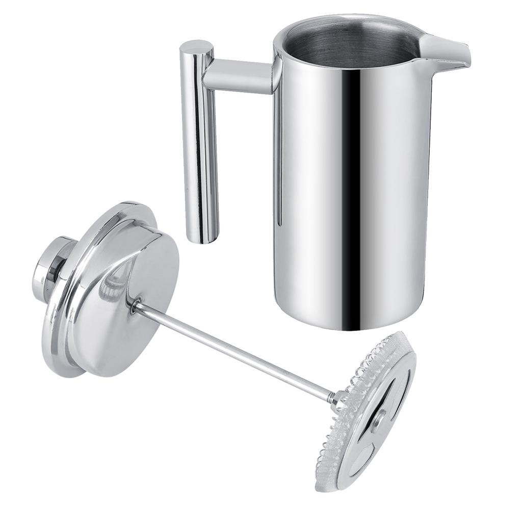 350 мл Кофеварка Френч-пресс из нержавеющей стали с двойными стенками, чайник с фильтром