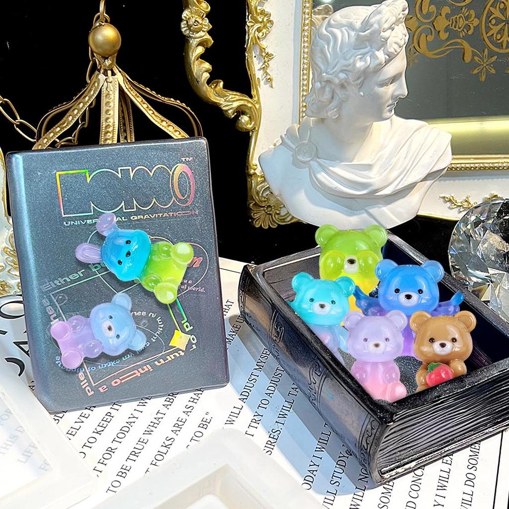 Silicone Mold Bear Rabbit Keychain Bag Accessory Key Holder Bag Charm Handmade Cute DIY Handmade Resin Epoxy Resin (Bear + Rabbit)