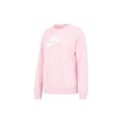 As W Nsw Club Flc Gx Std Crew Solid Letter Logo Спортивный повседневный свитер с круглым вырезом Женская толстовка Розовый DQ5833-690