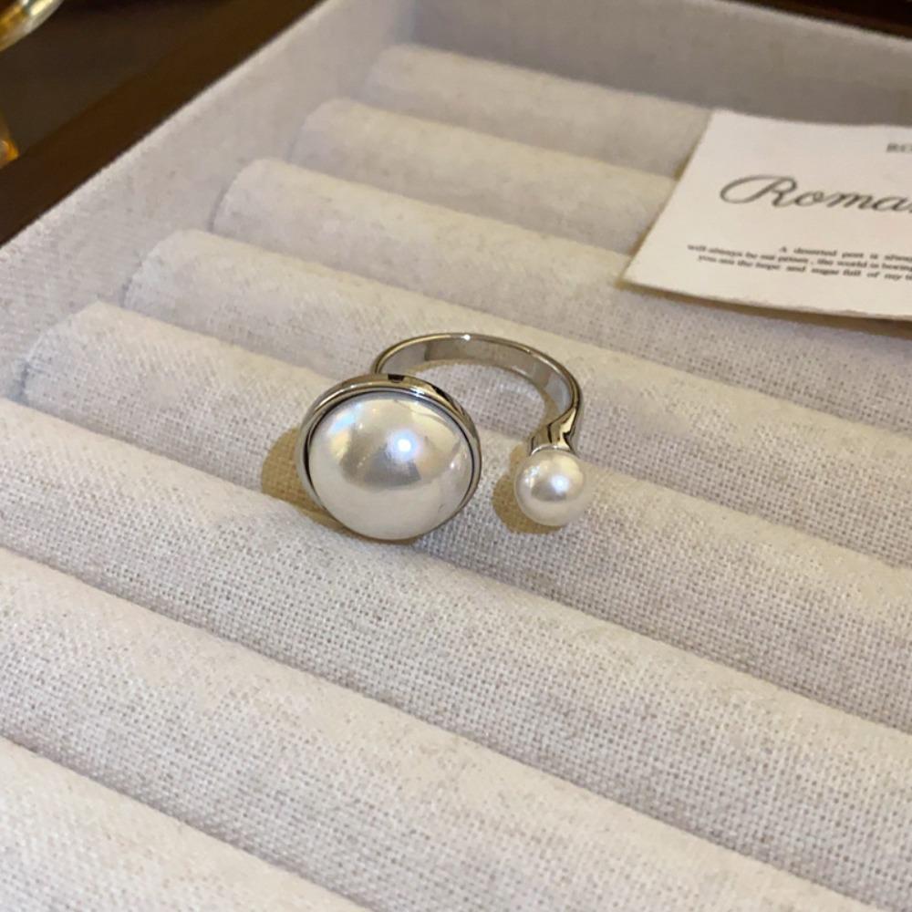 Имитация жемчуга Жемчужное кольцо Ювелирные изделия Аксессуары Корейское жемчужное кольцо Элегантные жемчужные открытые кольца Свадьба