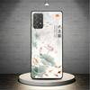 Стеклянный чехол для Samsung Galaxy A52 A71 A50 A51 A70 A21s A31 A72 A10 A12 A30 A22 5G чехол для телефона Золотая фольга Lotus