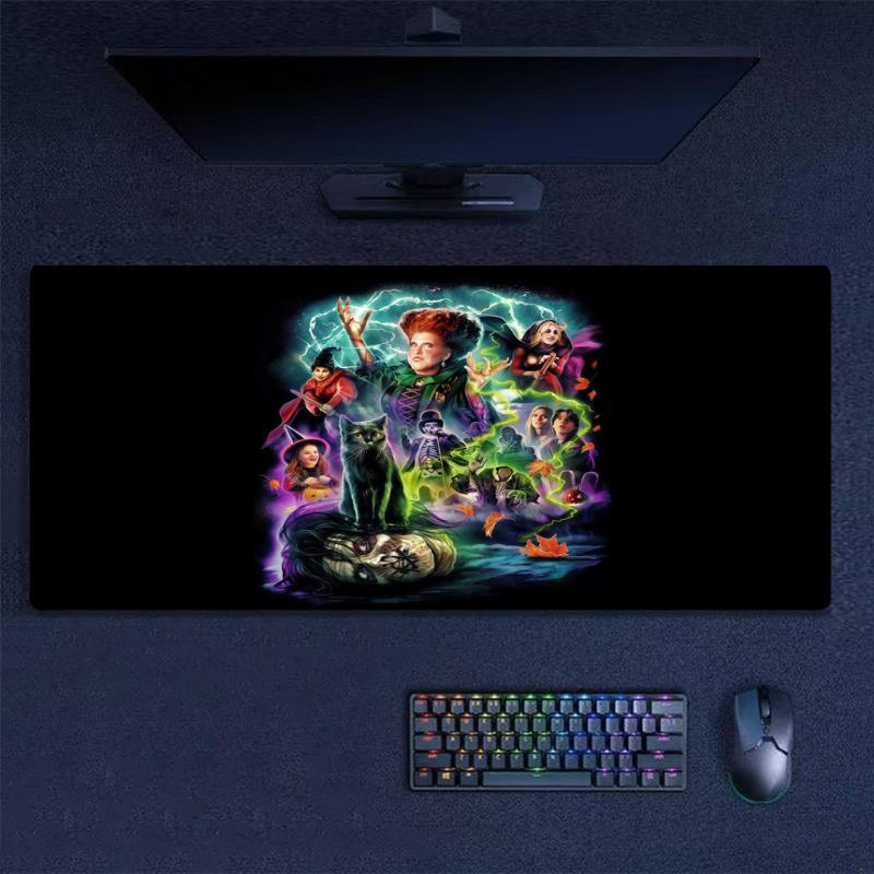 Hocus Pocus Mouse Pad, Large Gaming Desk Mat, Non-slip XXL Mousepad for Laptop & Tablet, Mini PC Playmat with Stitched Edges