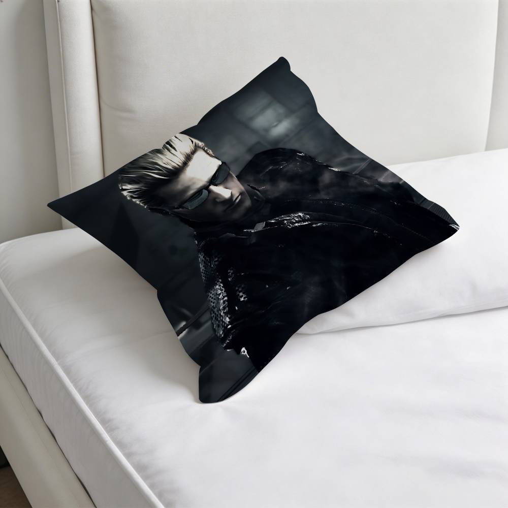 Funny AAlbert Wesker Decorative Square Pillow Cover Soft  Comfortable Pillow Case Sofa Bed Home Decoration