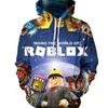 Трендовая молодежная толстовка с капюшоном Roblox с цифровой печатью для стильных детей в различных цветах