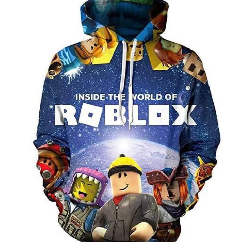 Трендовая молодежная толстовка с капюшоном Roblox с цифровой печатью для стильных детей в различных цветах