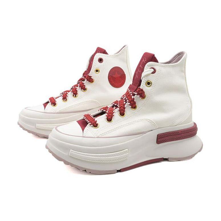 Converse Run Star Legacy CX Comfortable Versatile High-Top Canvas Shoes Women Sneakers Red White A09105C