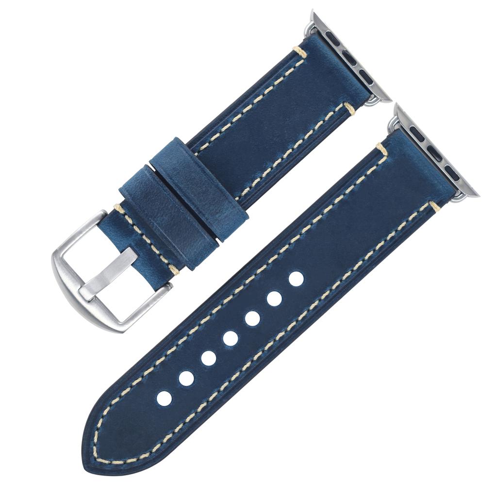 Heqi Preferential Applewatch Smartwatch Bands Unique Luxury Durable Soft Vintage Adjustable Genuine Leather Parts Watch Strap