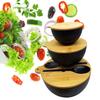 3x Salad Bowl Ice Cream Stylish Fruit Plate with Lid Mixing Dessert for Decoration