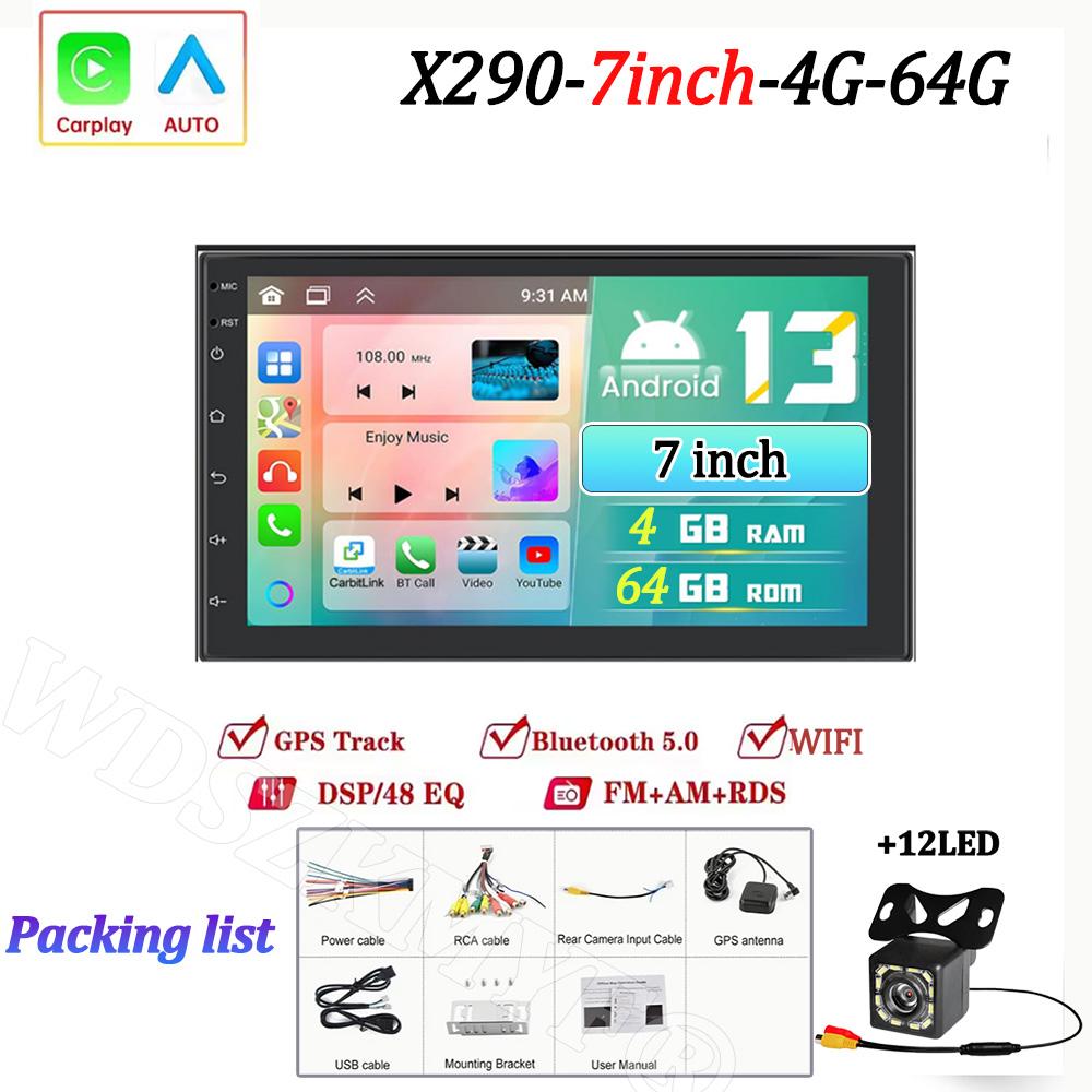 7"/9"/10" Универсальный 2Din Автомобильный Радиоприемник 4 ГБ Android 13 Carplay Android Auto GPS BT Автомобильные мультимедиа Интеллектуальные Автомобильные Системы