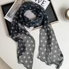 Новый шелковый шарф премиум-печати свободный многоцелевой простой в горошек повязка на голову леопардовый принт милый крутой стример