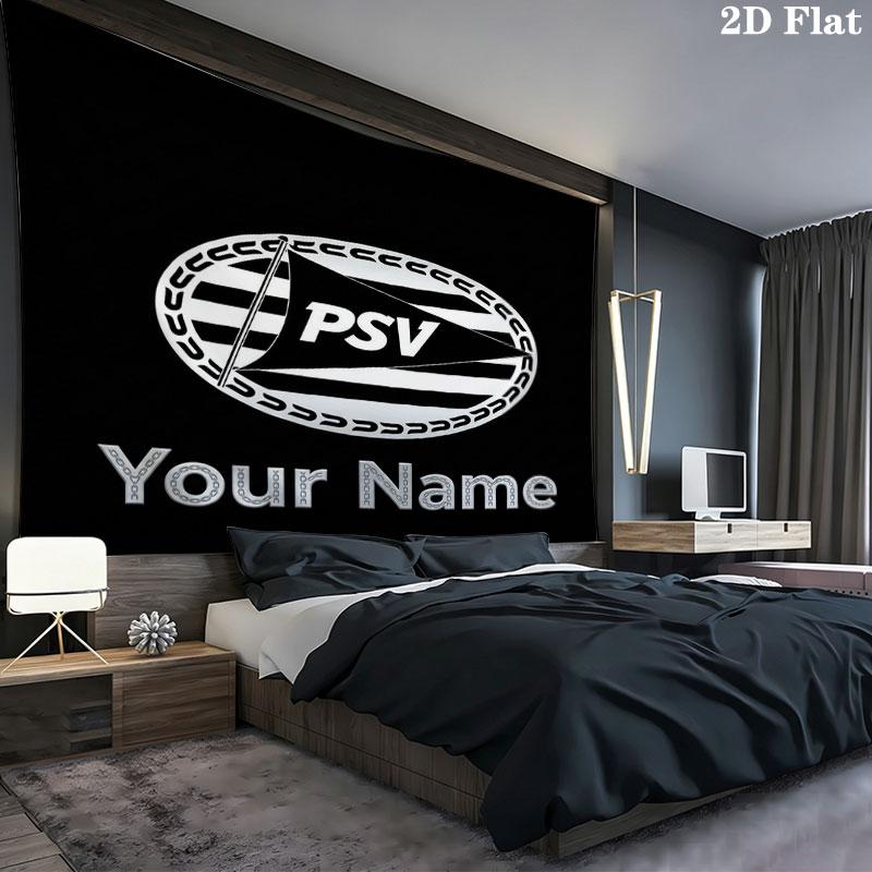 Philips Sport Vereniging Custom Name Wall Tapestry Aesthetic Wall Hanging Printed Fabric Blanket Decorative Tapestries for Bedroom Living Room Home De