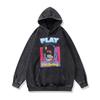 Heavy Terry Hooded Sweater Autumn And Winter Street Trendy Brand Hip Hop Retro Printing Fried Color Hoodie Men