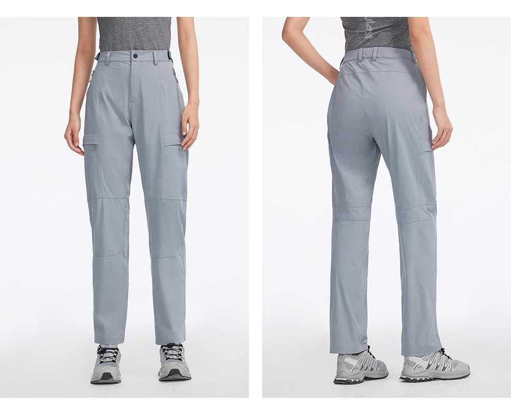 Summer and Spring Sunscreen Outdoor Straight Leg Hiking Women's Casual Pants Sports Versatile Leg Show Long Zipper Pocket Pants