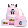 3Pcs/set Dragon Ball Colorful Backpack with Lunch Bag for Women Student Teenagers Rucksack Casual School Bags Sets