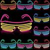 Wireless Luminous Glasses Glowing Blinds Glasses LED Bar KTV Atmosphere Props Flashing Disco Adult Cool Sunglasses Boys and Girls Performance Props