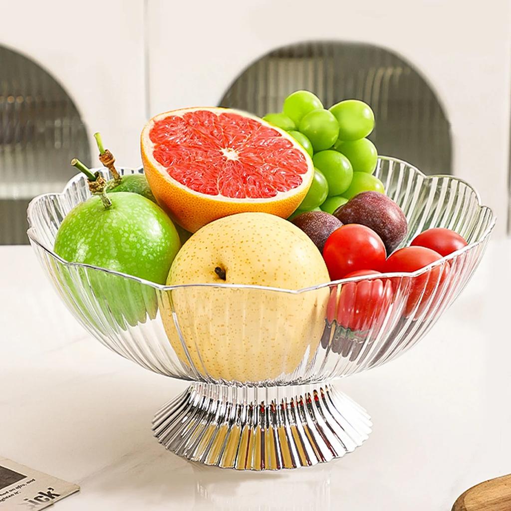 Кухонные фруктовницы большой емкости Пластиковая тарелка для сухофруктов Закуски Конфеты Сервировочный поднос с дренажем Посуда