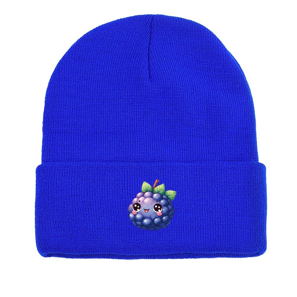 Cartoon Grape Winter Knit Cap Beanie, Fruit Skull Cap Cuff Autumn Leisure Gorro Knitted Hat Beanie
